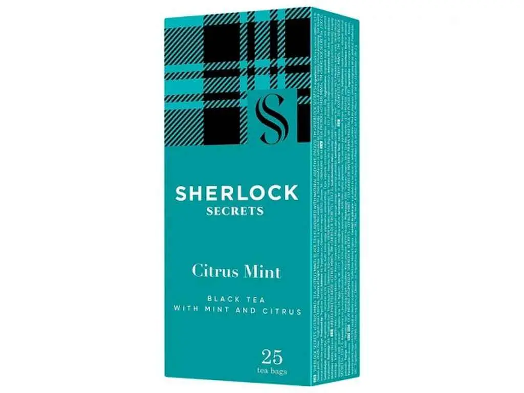 Чай пакетований фруктовий та трав'яний Sherlock Secrets Citrus Mint 50 (2 г) 25 пакетиків