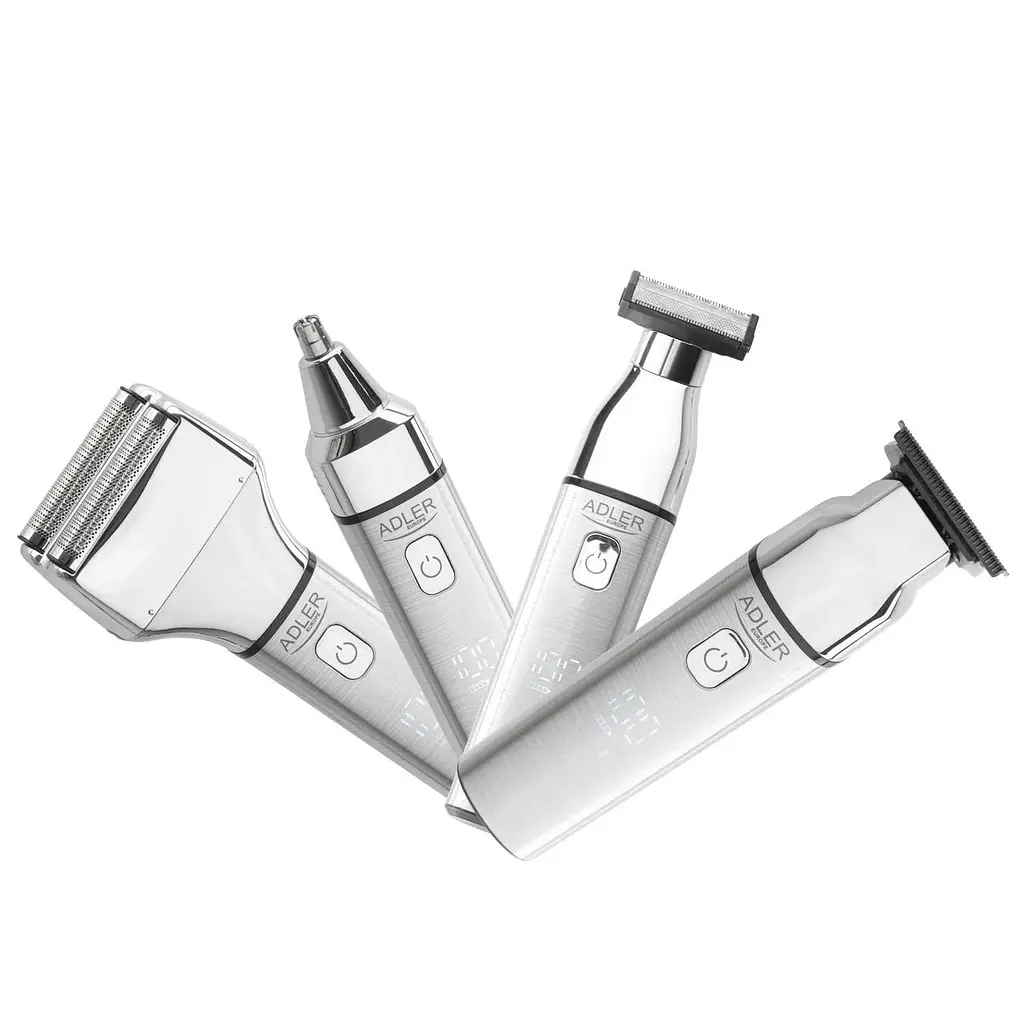 Тример для бороди, носа, вух та гоління Adler AD 2950, 4 в 1, водозахищений IPX6, із дисплеєм - фото 2