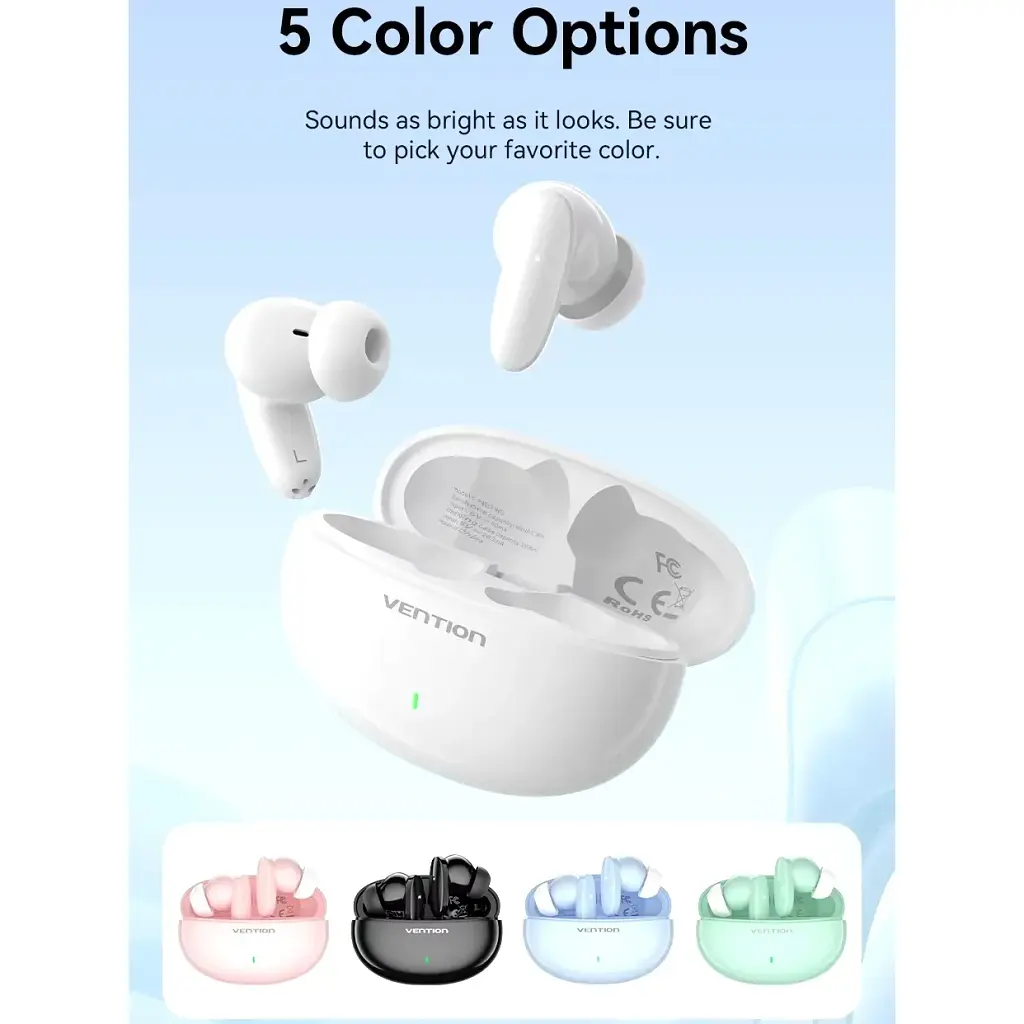 Наушники TWS Vention Elf Earbuds E01 Black - фото 4
