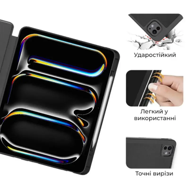 Чохол до планшета AirOn Premium SOFT iPad Pro 13 2024 + Film Black (4822352781129) - фото 8