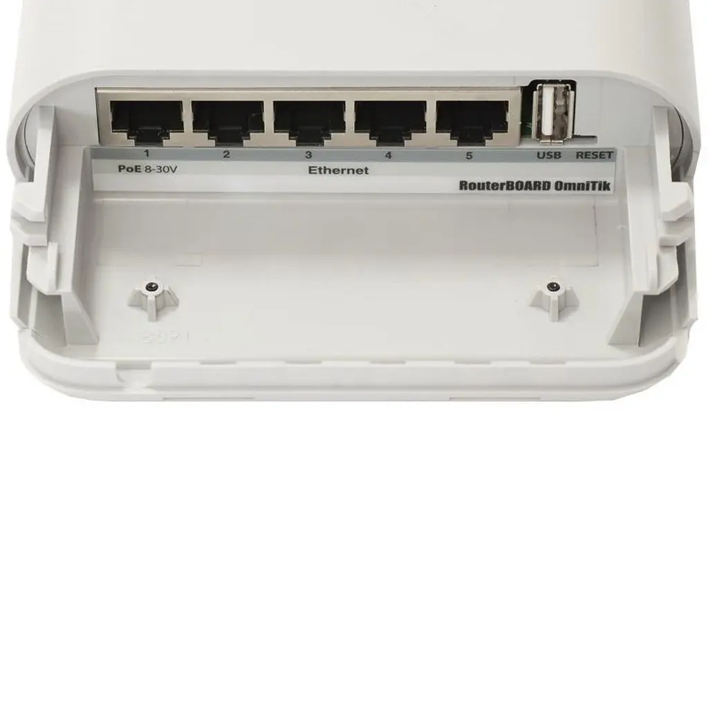Точка доступу Mikrotik RB OmniTIK 5HnD 7.5dBi Integrated AP 5Ghz Dual chain 5xEthern (RBOmniTikU-5HND) - фото 2