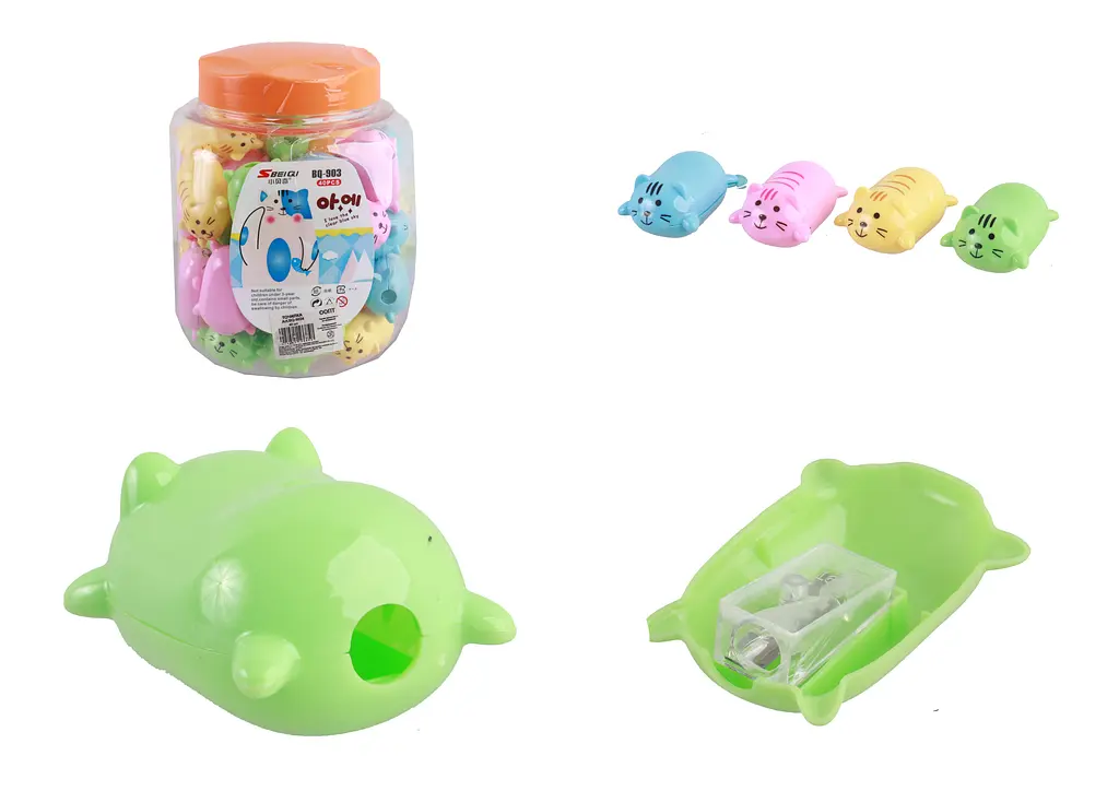 Стругачка Коты, в пластиковой банке, 40 шт., BQ-9034 (В ассортименте) - фото 2