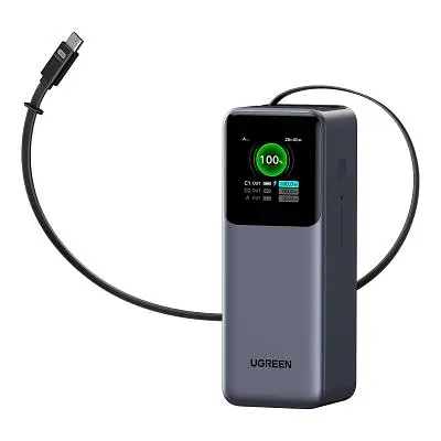 Батарея универсальная Ugreen 20000mAh 165W with Retractable Cable (PB726 55987B) (PB726 55987B) - фото 4