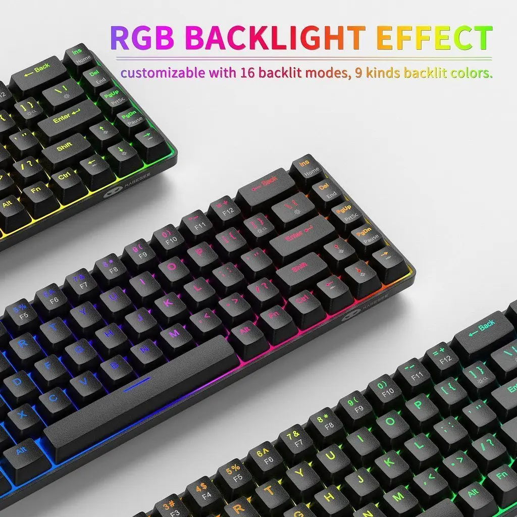 Клавіатура MageGee MK-BOX RGB Magnetic Amethyst Switch Black (6971969728646-UA) [164296] - фото 5