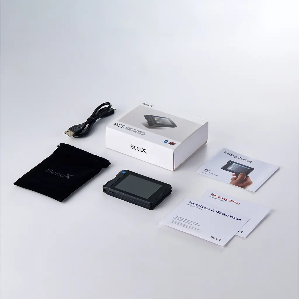 Апаратний криптогаманець SecuX W20 з сенсорним екраном і Bluetooth Black - фото 11