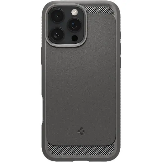 Чехол Spigen Rugged Armor MagSafe Gray для iPhone 16 Pro Max (ACS07987) - фото 4