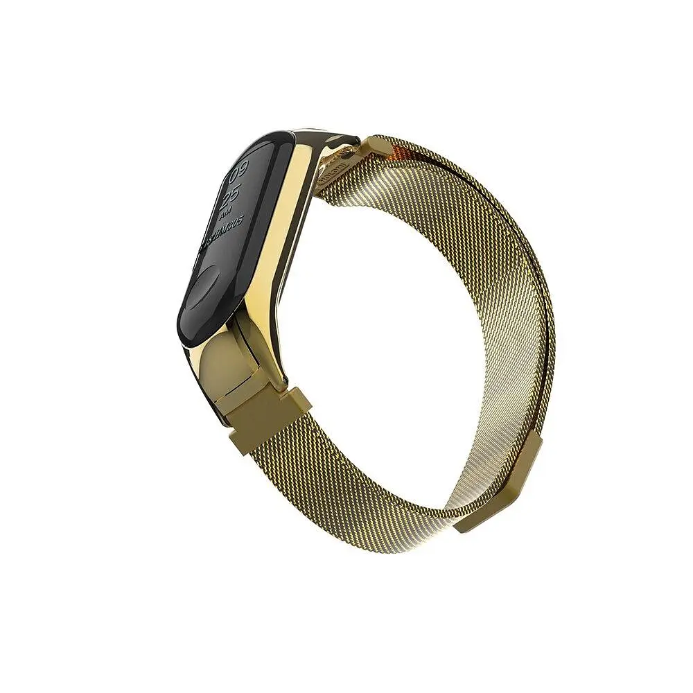 Ремінець для фітнес-браслета Boorui для Xiaomi Mi Band 3 і 4 міланська петля золотистий - фото 4