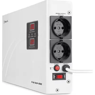 Стабилизатор Real-El STAB SLIM-2000 white (EL122400008) - фото 5