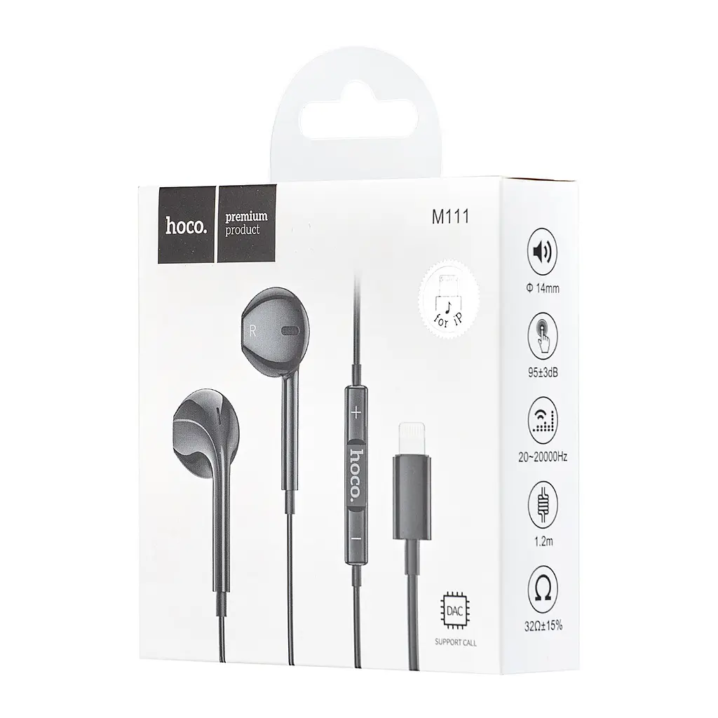 Наушники Hoco M111 Primero digital headset iP черные - фото 2
