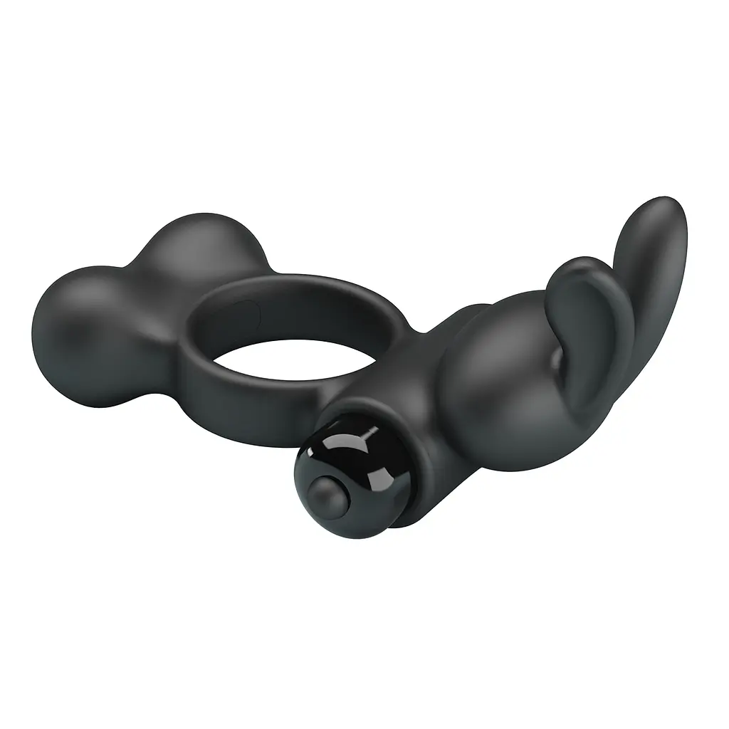 Ерекційне кільце Pretty Love Vibrant Penis Ring Yusuf Black - фото 6