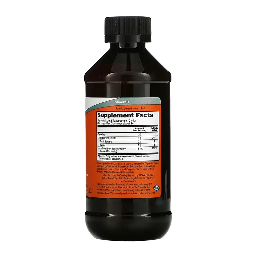 Залізо Now Foods (Liquid Iron) - 237 мл - фото 2