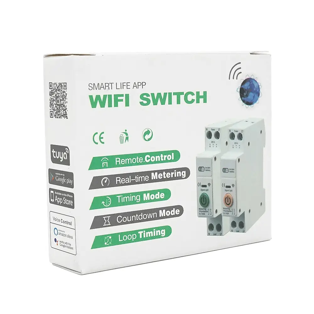 WI-FI вимикач-реле на DIN рейку 63А з вимірюванням струму та напруги, захистом від перенапруги - фото 2