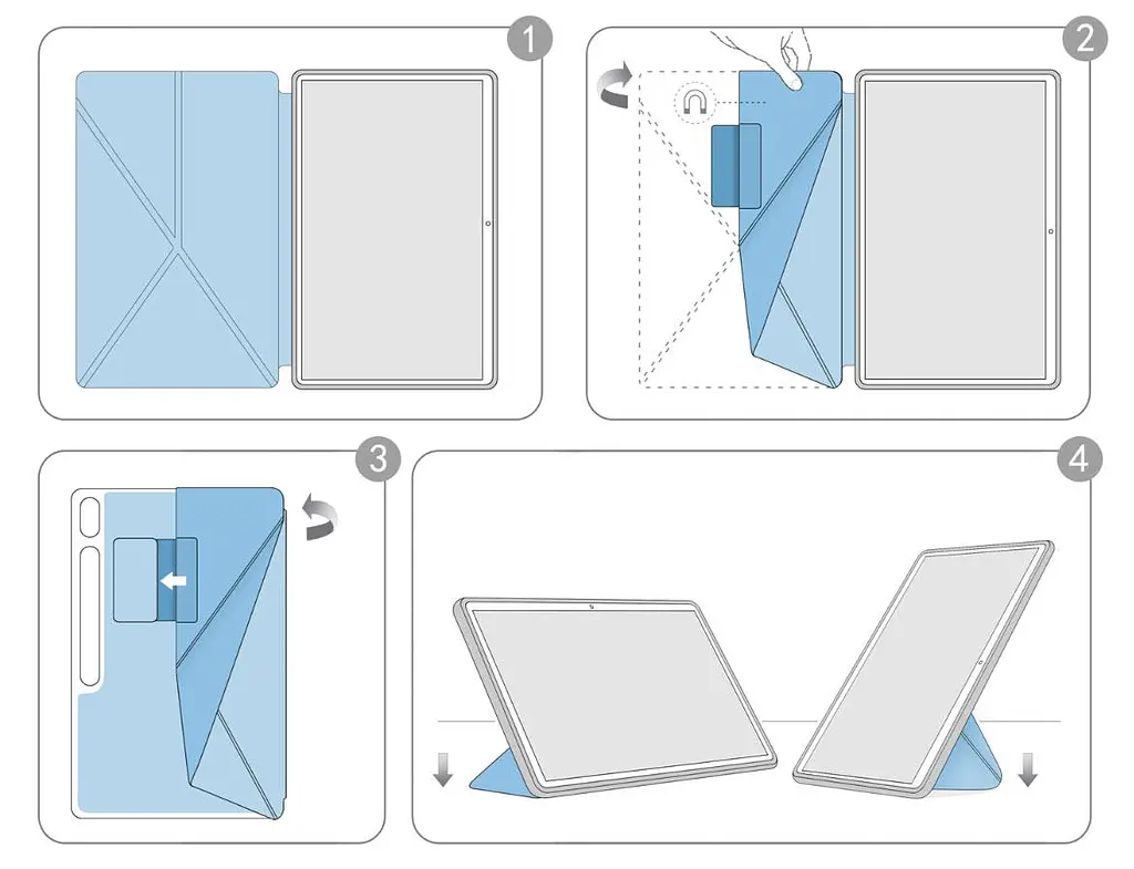 Чохол Primolux Transformer для планшета Samsung Galaxy Tab S8 Ultra 14.6" (SM-X900 / SM-X906) Grey - фото 6