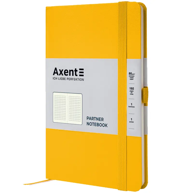 Книга записна Axent Partner A5- в клітинку 96 аркушів жовта (8201-08-A) - фото 2
