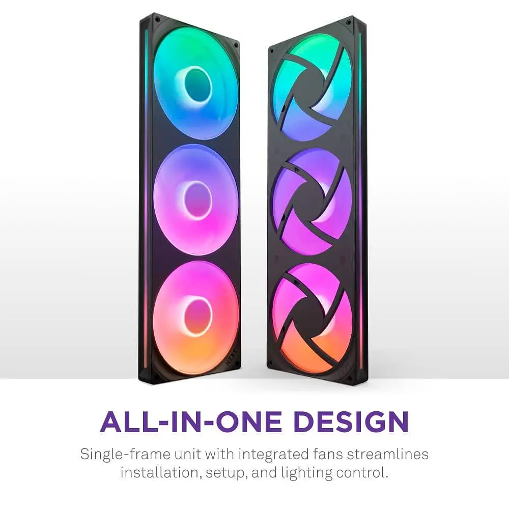 Вентилятор NZXT F420 RGB Core Fan Single Frame (RF-U42HF-B1) Black - фото 8