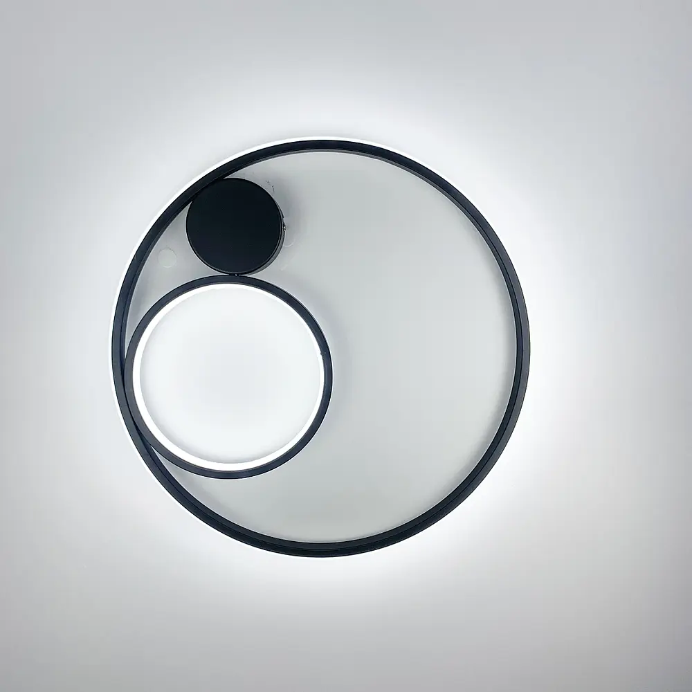 Сучасний настінний або стельовий LED світильник Ø 45 см Line F Арт. WMJ26-450*H70 SandBK - фото 6