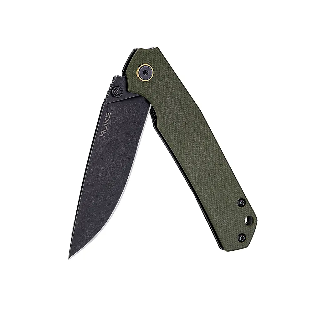 Нож складной туристический Ruike P801-G, (8.6 см) 14C28N/G10 оливковый - фото 7