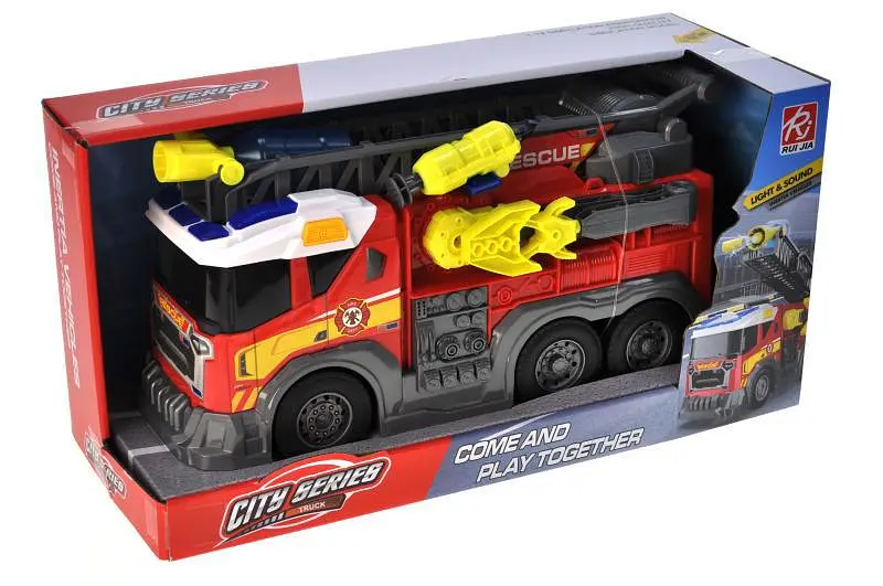 Машина інерційна RJ2820 "Пожежна" озвучена, зі світлом, у коробці YG Toys