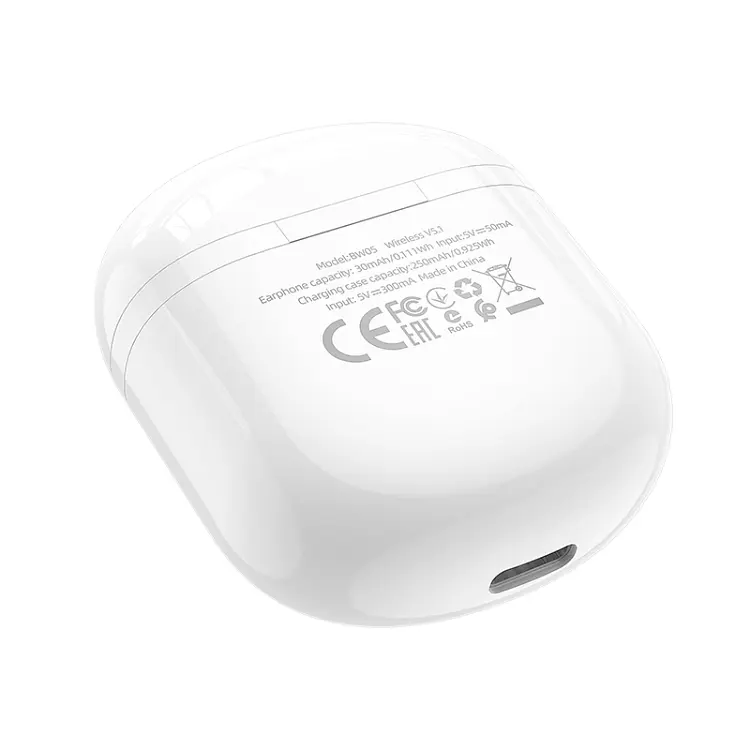 Навушники Borofone BW05 Pure tone true wireless BT headset White - фото 5