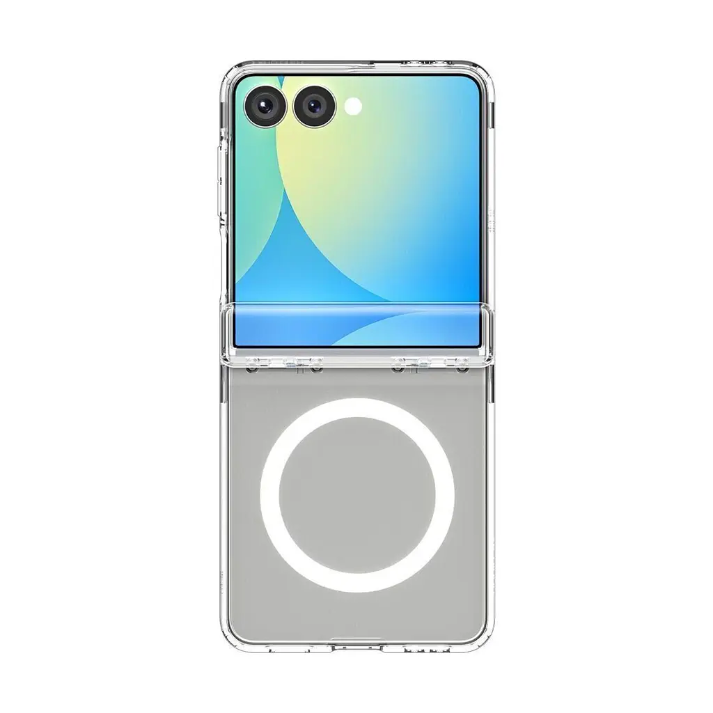 Чехол Spigen Ultra Hybrid Pro MagSafe для Samsung Galaxy Flip 7 Clear White (ACS09559) + защитное стекло - фото 5