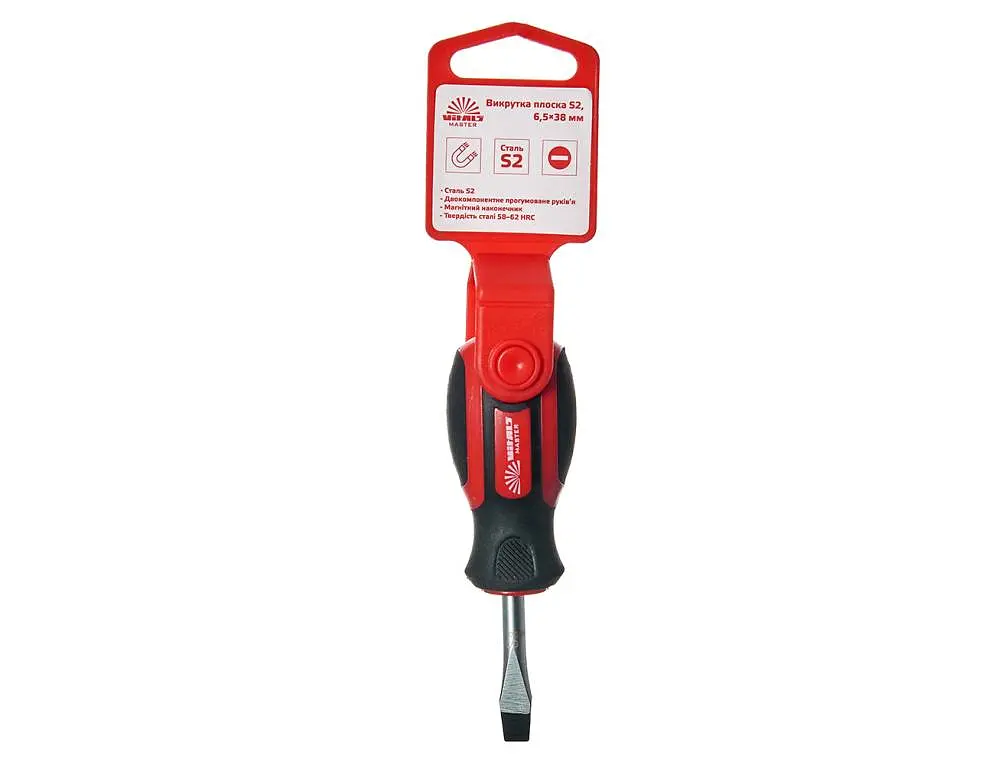 Викрутка плоска Vitals Master S2, 6.5х38 мм