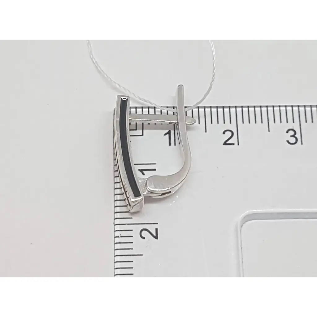 Срібні сережки Поліна з емаллю та позолотою. НЕАПОЛЬ - фото 5