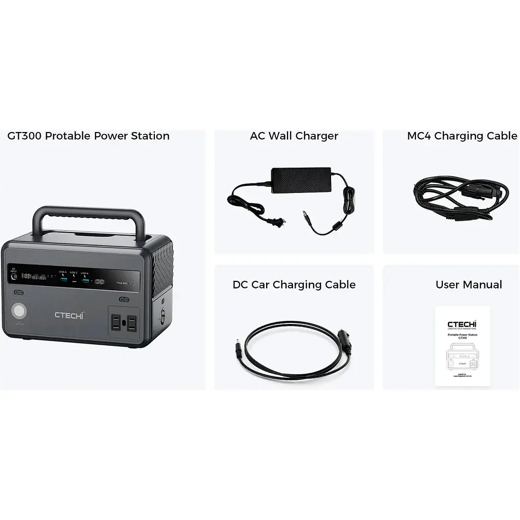 Зарядна станція CTECHi GT300 300W 299Wh [103871] - фото 2