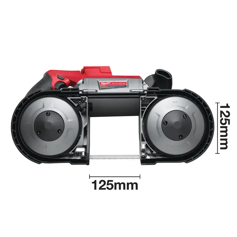 Пила стрічкова акумуляторна MILWAUKEE, M18 CBS125-502C (зарядний пристрій М12-18 FC, 2 акумулятори М18 В5 5А·год, кейс) - фото 7