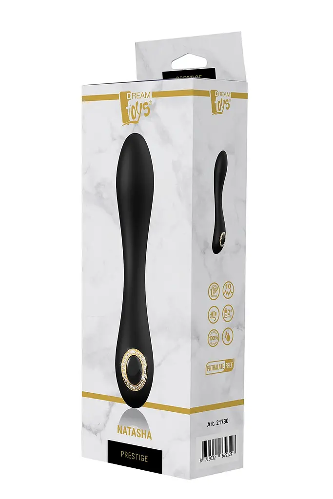Вібратор Dream Toys Prestige Natasha Luxxe, 20 см чорний - фото 2