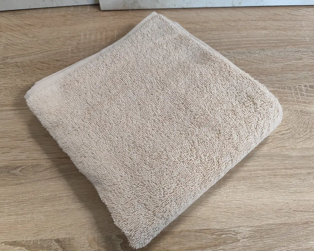 Рушник турецький махровий однотонний Zeron 50х90 Beige щільність 500 г/м2 - фото 2