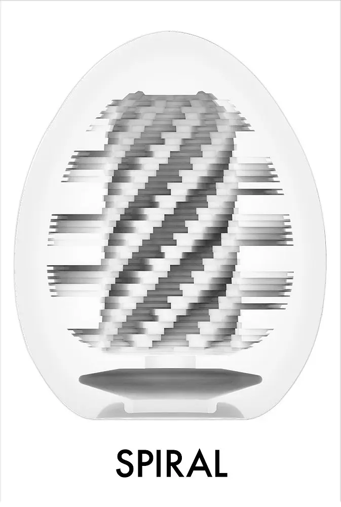 Мастурбатор яйцо Tenga Egg Hard Boiled Spiral белый - фото 4