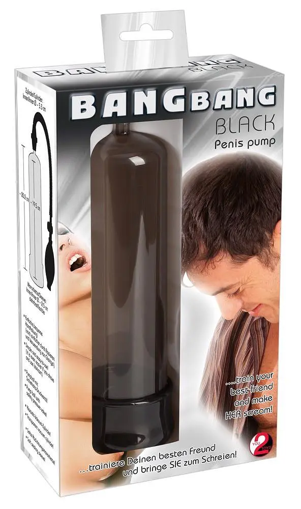 Помпа для пенісу Bang Bang Penis Pump, 20 см (чорний) - фото 5
