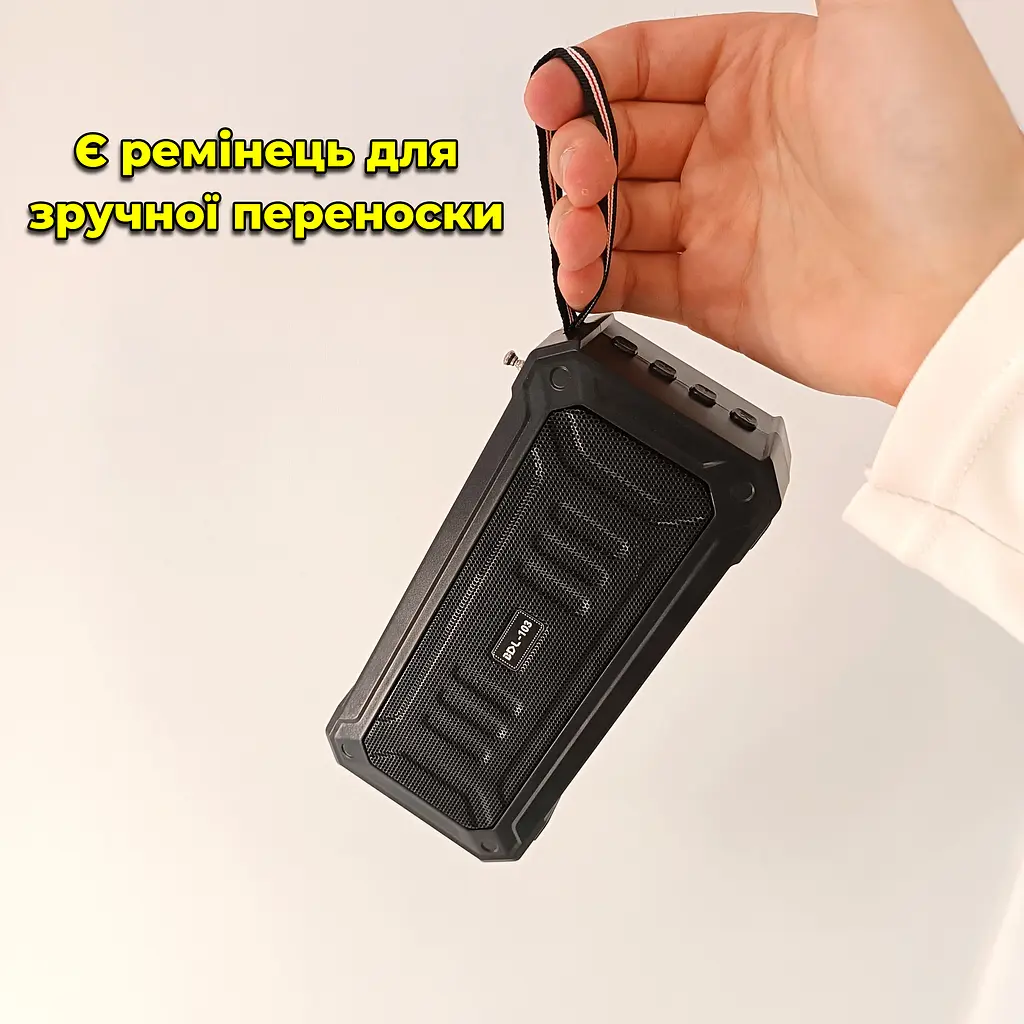 Многофункциональный портативный FM радиоприемник / Bluetooth-колонка с аккумулятором, солнечнеая панель - фото 8