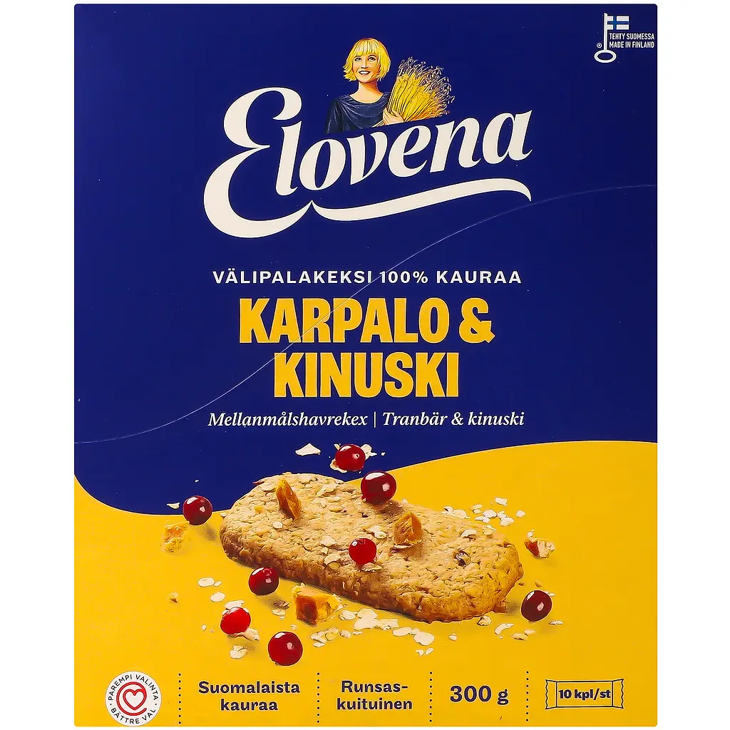Галета Elovena з вівса з журавлиною та карамеллю 300 г - фото 2