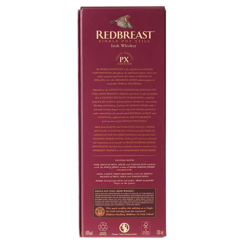 Віскі Redbreast Pedro Ximenez Edition Single Pot Still 46% 0.7 л  - фото 4