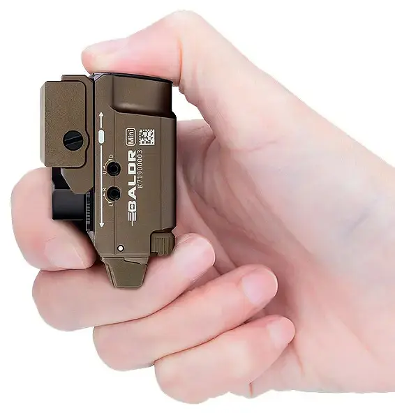 Фонарь с ЛЦВ Olight Baldr Mini Green Laser Desert Tan - фото 12