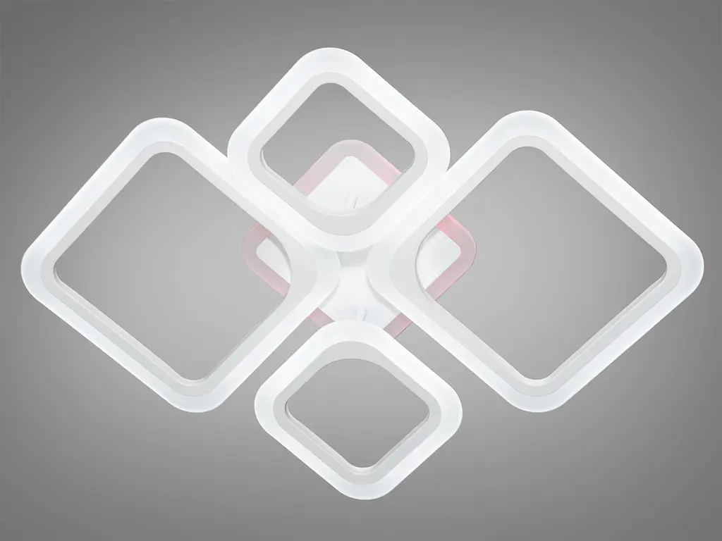 Светодиодная люстра смарт светильник с пультом, 80W, белые люстры. - фото 3