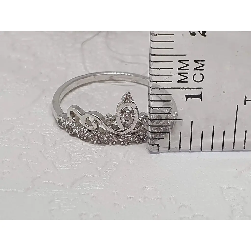 Срібне кільце Qvaliz Корона з фіанітами. 90101019 17,5 - фото 5