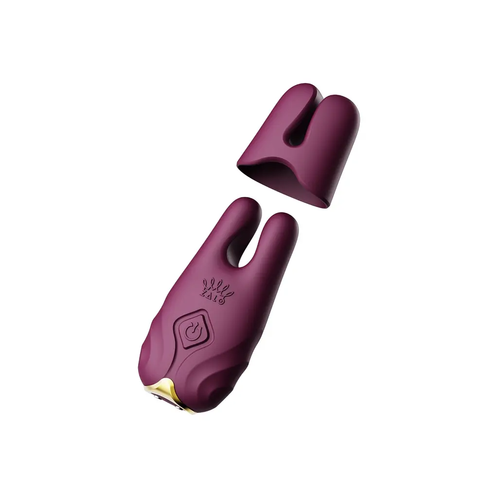 Вібратор для грудей Zalo Nave Obsidian 6.3 см фіолетовий - фото 10