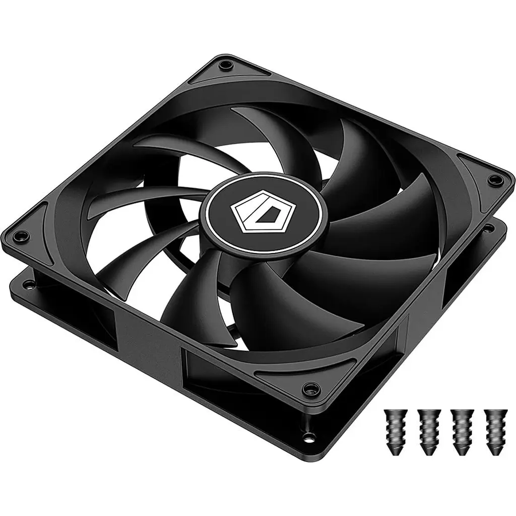 Вентилятор ID-Cooling FL-12025K, 120 x 120 x 25мм, 3-pin, черний (FL-12025K) - фото 2