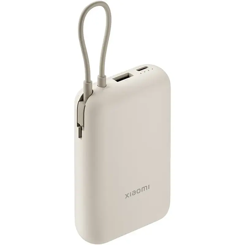 УМБ Xiaomi 10000mAh 22.5W (Integrated Cable) (BHR9072GL) беж - фото 2