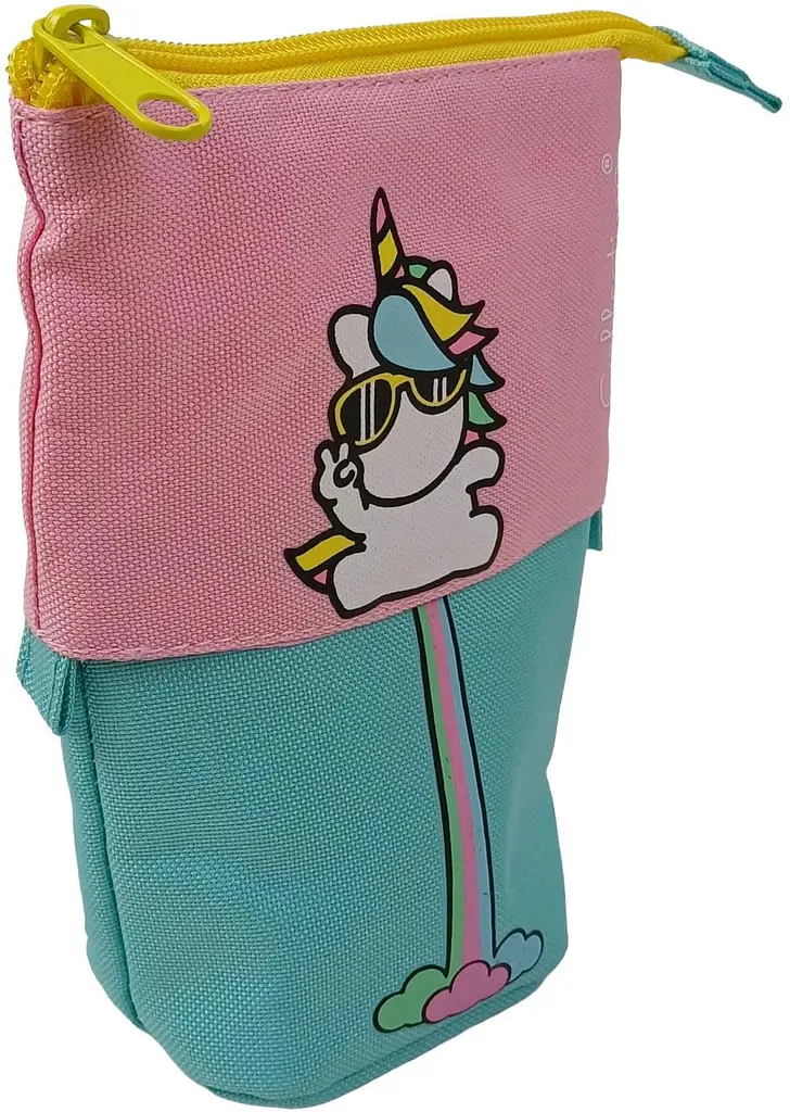Пенал-органайзер Pop-up Pencil Case Stephen Joseph 17(10)x12x6 см поліестер рожевий з салатовим - фото 3