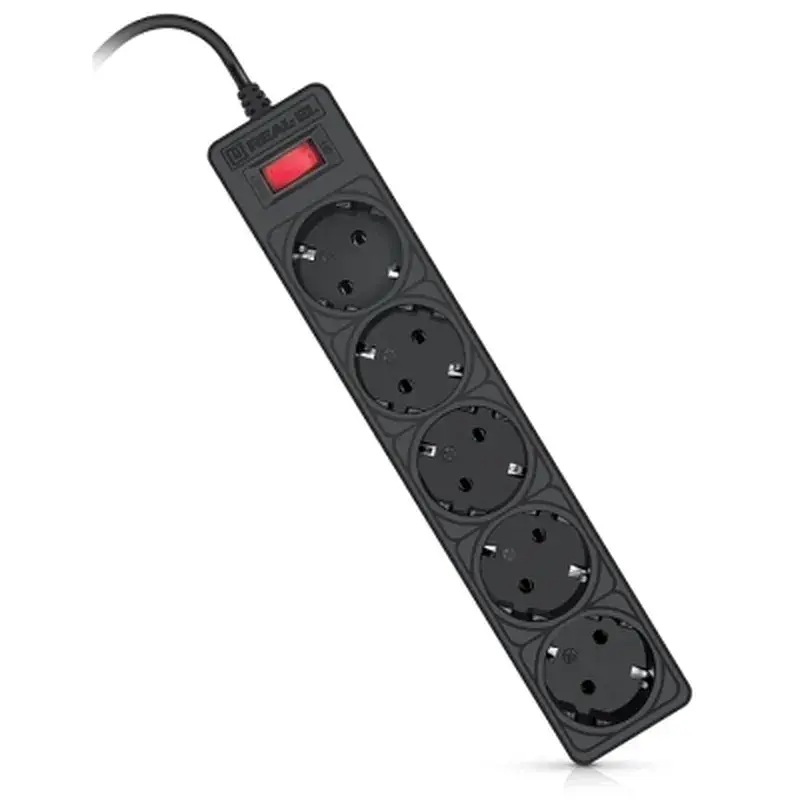 Мережевий фільтр живлення REAL-EL RS-Protect 505, 1.8m, black (EL122300044) - фото 5