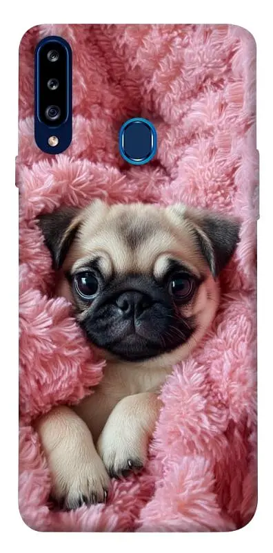 TPU чохол Demsky Мопс у ніжностях для Samsung Galaxy A20s