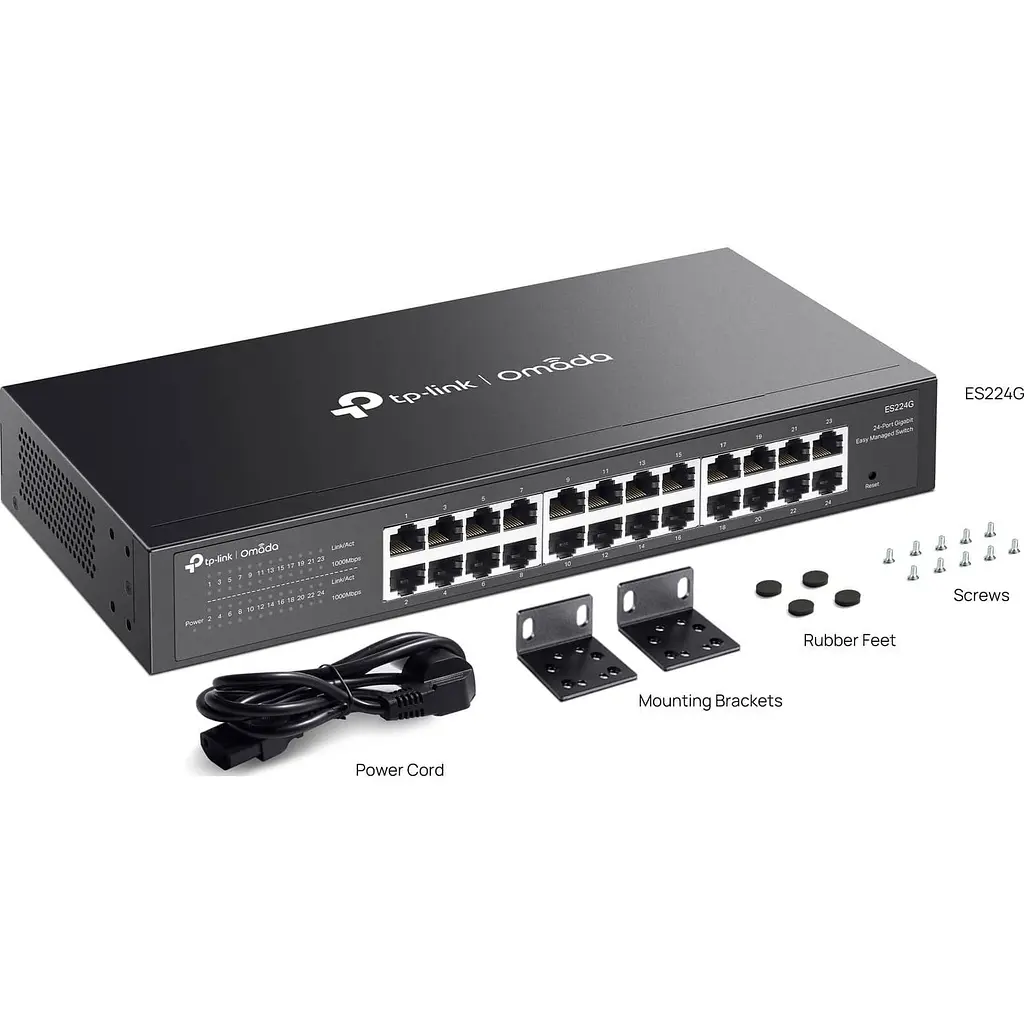 Комутатор TP-Link 24-портовий гігабітний комутатор, ES224G (ES224G) - фото 6