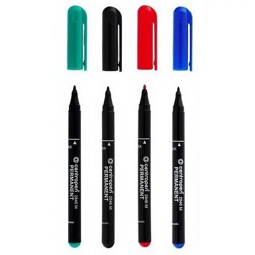 Набор перманентных маркеров Centropen Permanent 1 мм 4 шт. (2846/4/BL) - фото 2