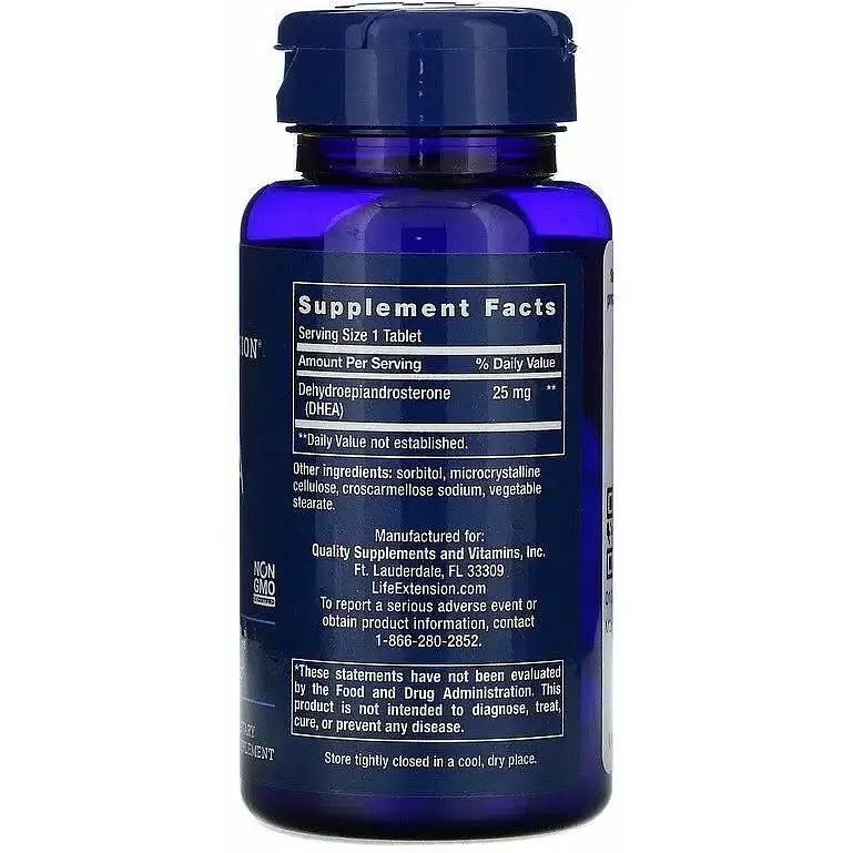 Дегидроэпиандростерон Life Extension DHEA 25 мг 100 таблеток - фото 2