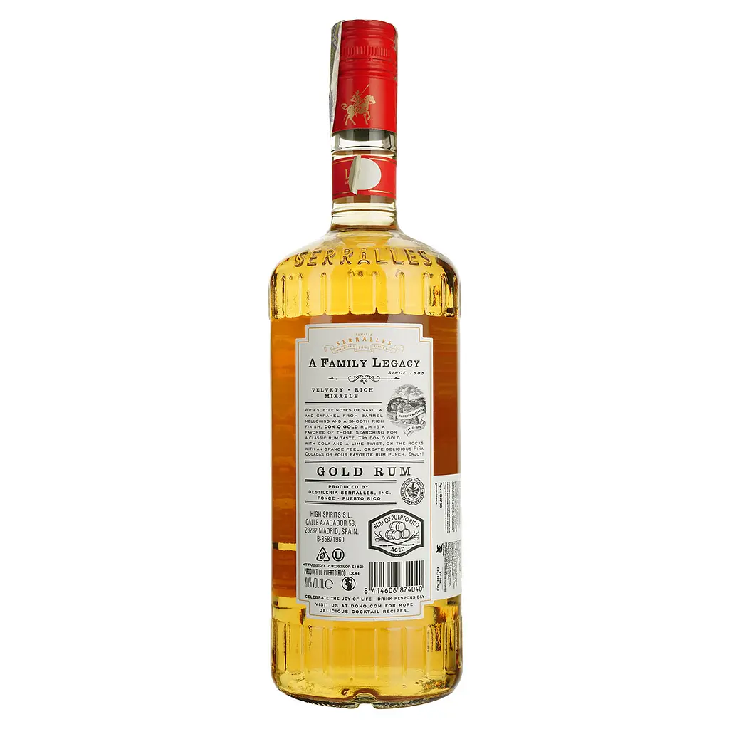 Ром Don Q Gold 40% 1 л - фото 4