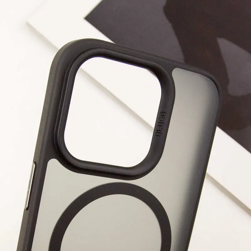 TPU+PC чохол Blueo Skin Friendly Frosted with MagSafe для Apple iPhone 14 Pro (6.1) Чорний / Black - фото 7