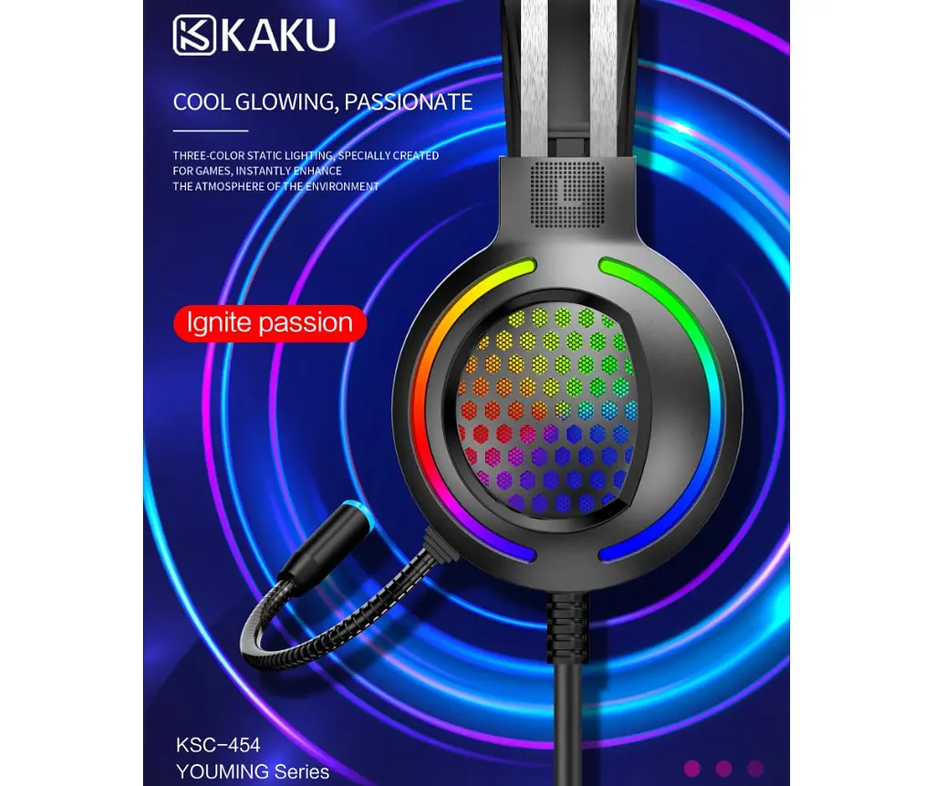 Ігрові навушники iKAKU KSC454 YOUMING RGB - фото 5